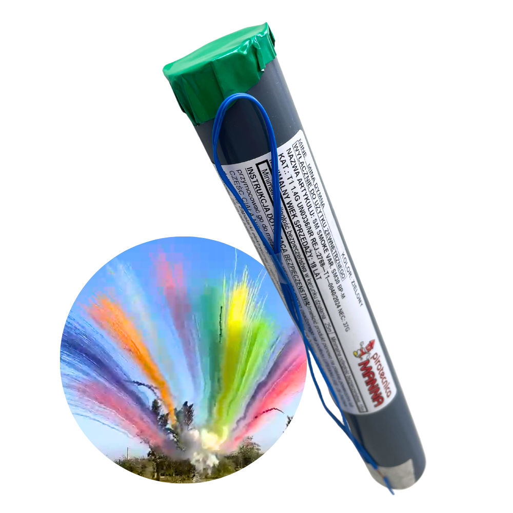 Mina dymna kolorowa - sztuka