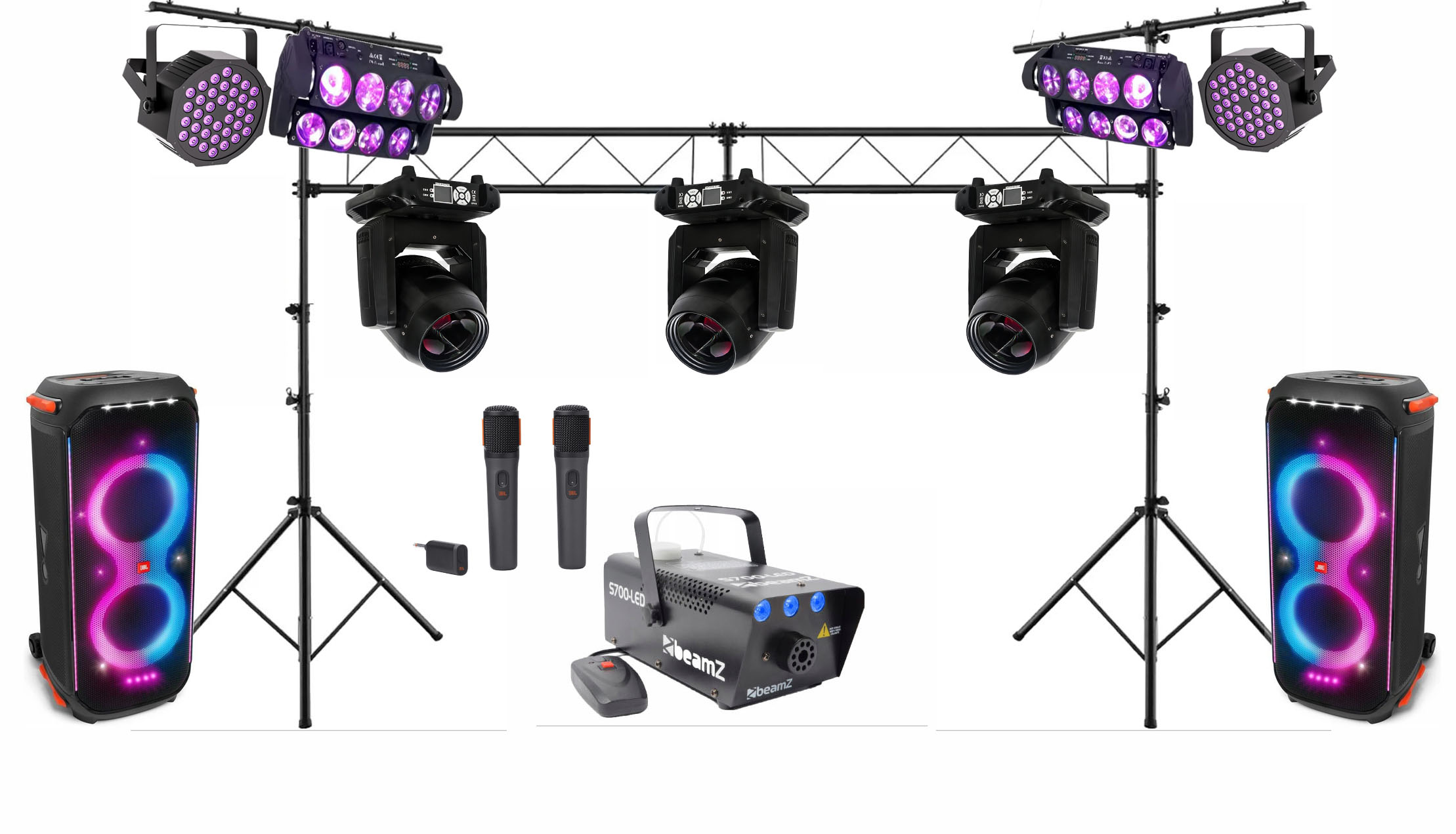 Pakiet mega - kompletne oświetlenie klubowe